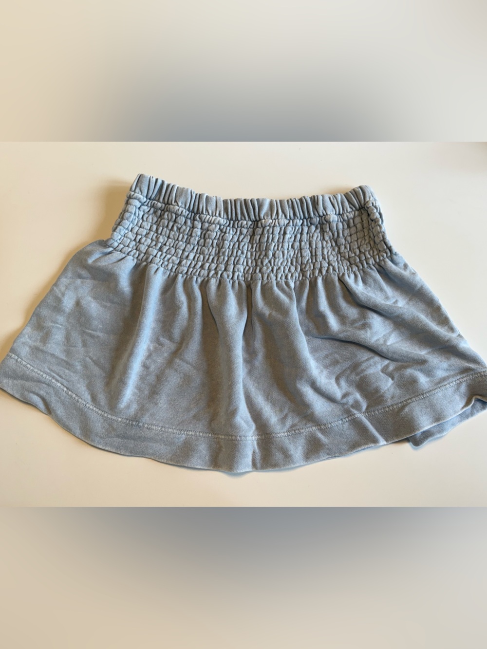 Aerie Light Blue Smocked Mini Skirt